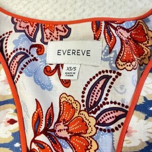 Evereve Floral Print XS/S Balloon Sleeve Bohemian‎ Blouse/Open Front